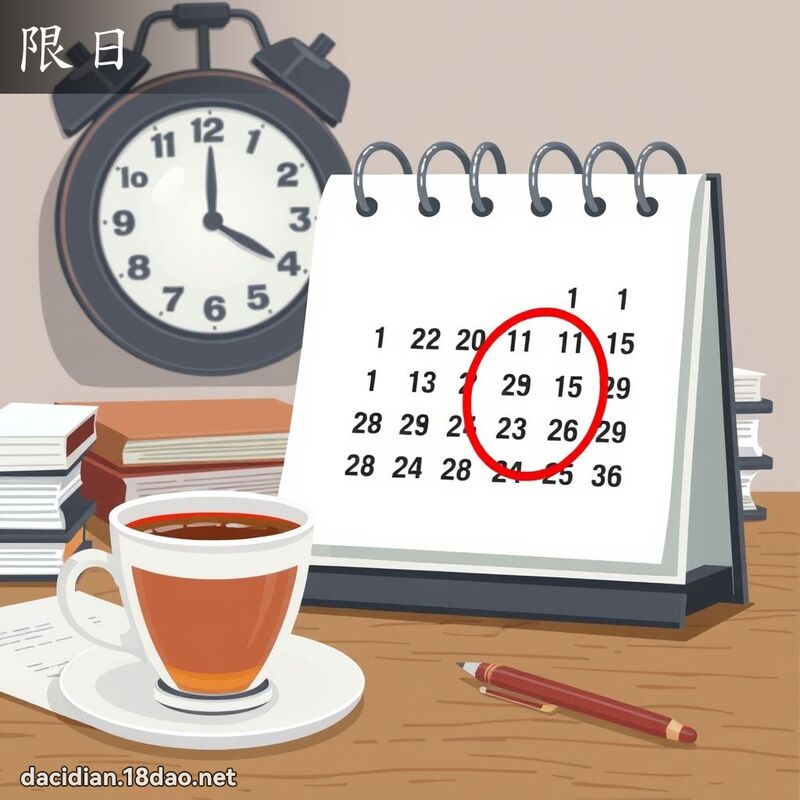 限日 - 國語大辭典配圖
