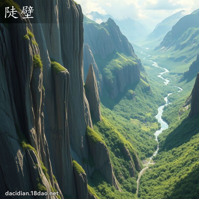陡壁 - 国语大辞典配图