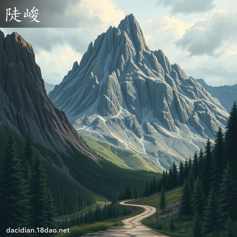 陡峻 - 国语大辞典配图