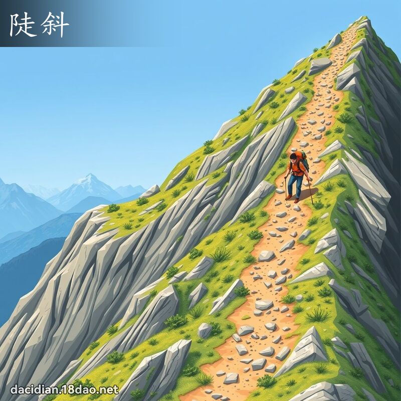 陡斜 - 國語大辭典配圖