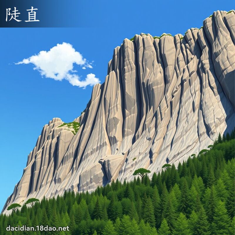 陡直 - 国语大辞典配图