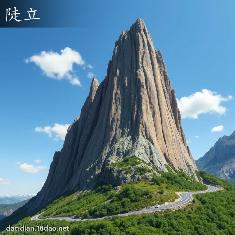 陡立 - 國語大辭典配圖