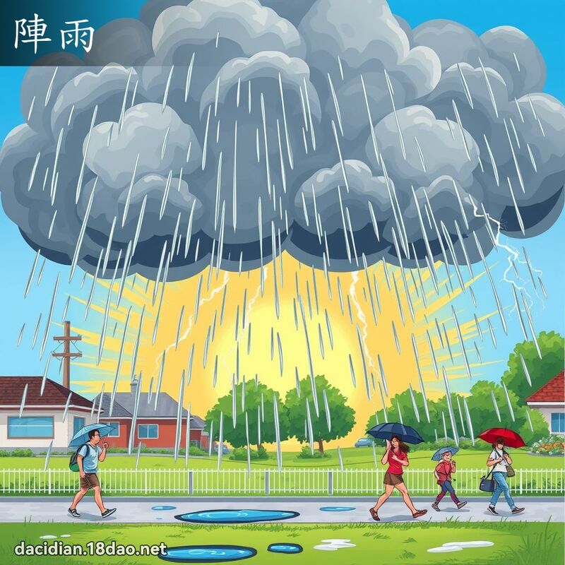 陣雨 - 國語大辭典配圖