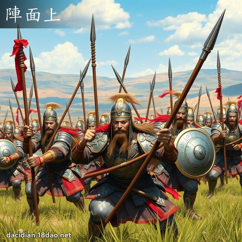 阵面上 - 国语大辞典配图