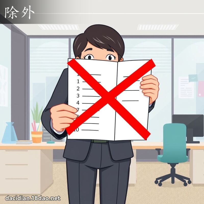 除外 - 国语大辞典配图