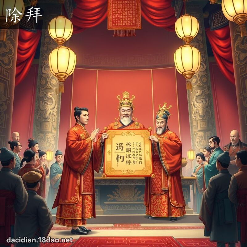 除拜 - 國語大辭典配圖