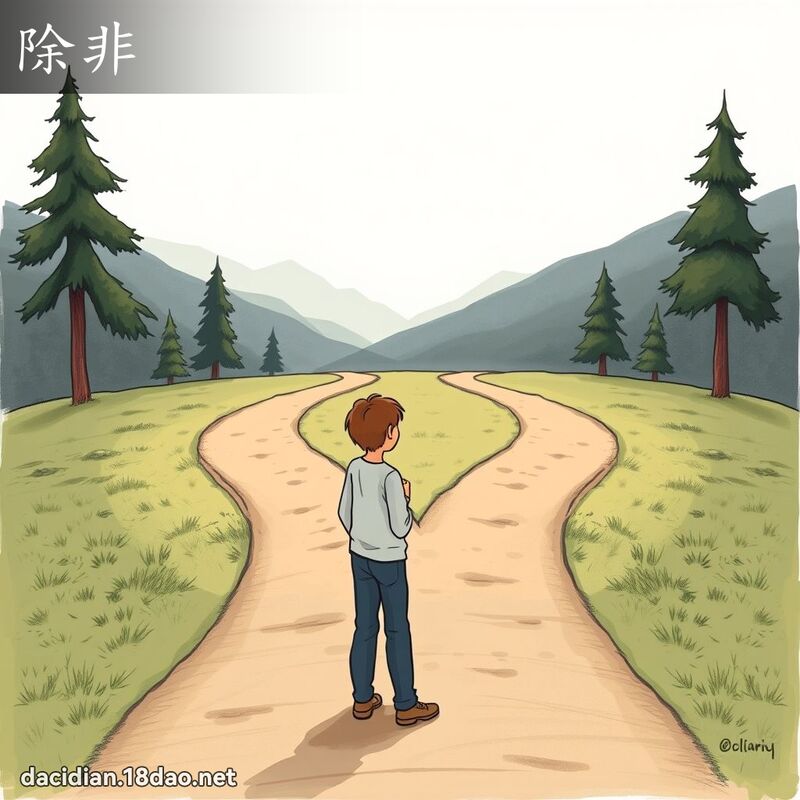 除非 - 國語大辭典配圖