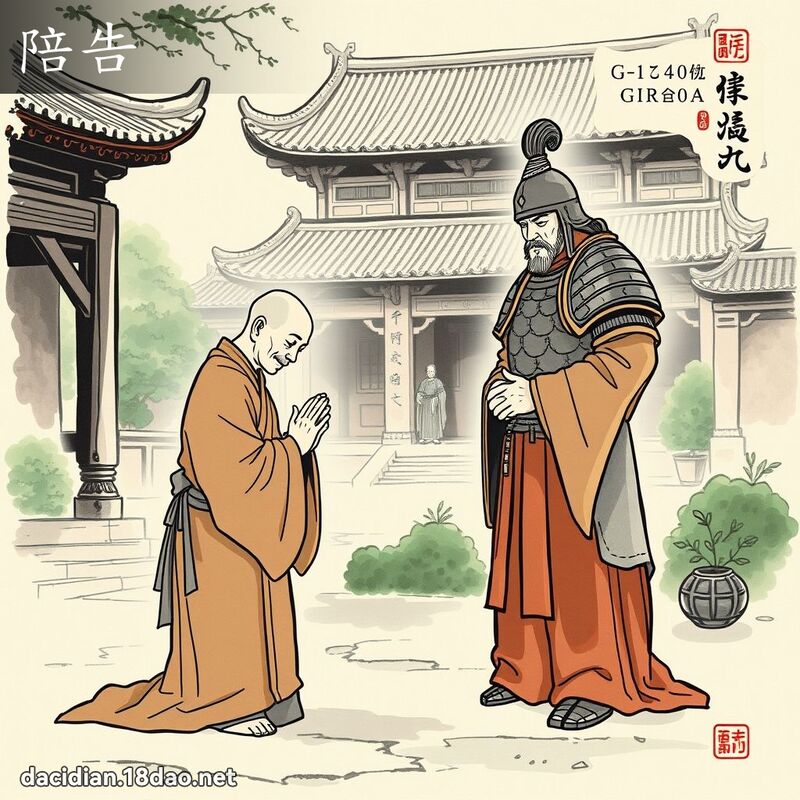 陪告 - 国语大辞典配图