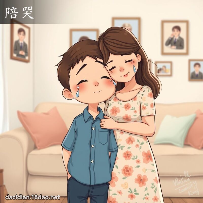 陪哭 - 国语大辞典配图