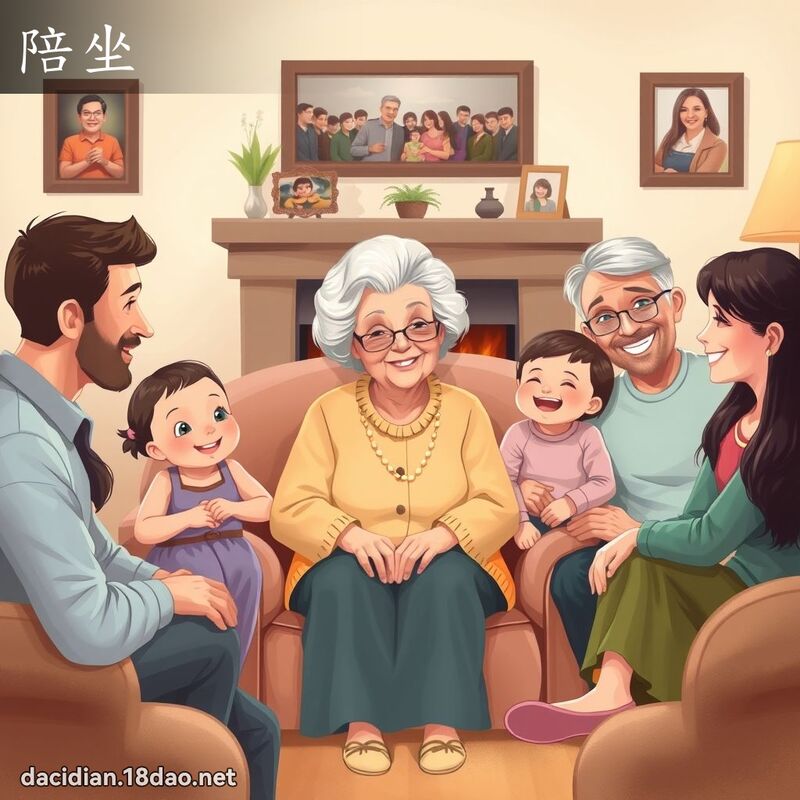 陪坐 - 国语大辞典配图