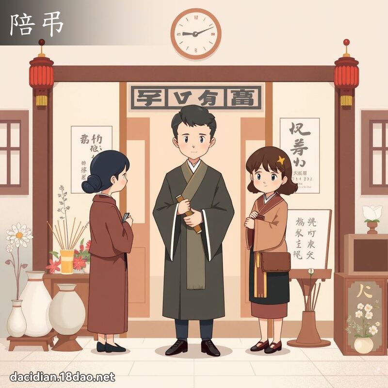 陪弔 - 國語大辭典配圖
