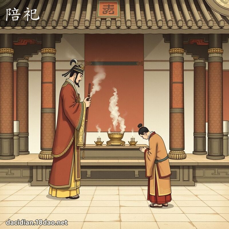 陪祀 - 國語大辭典配圖