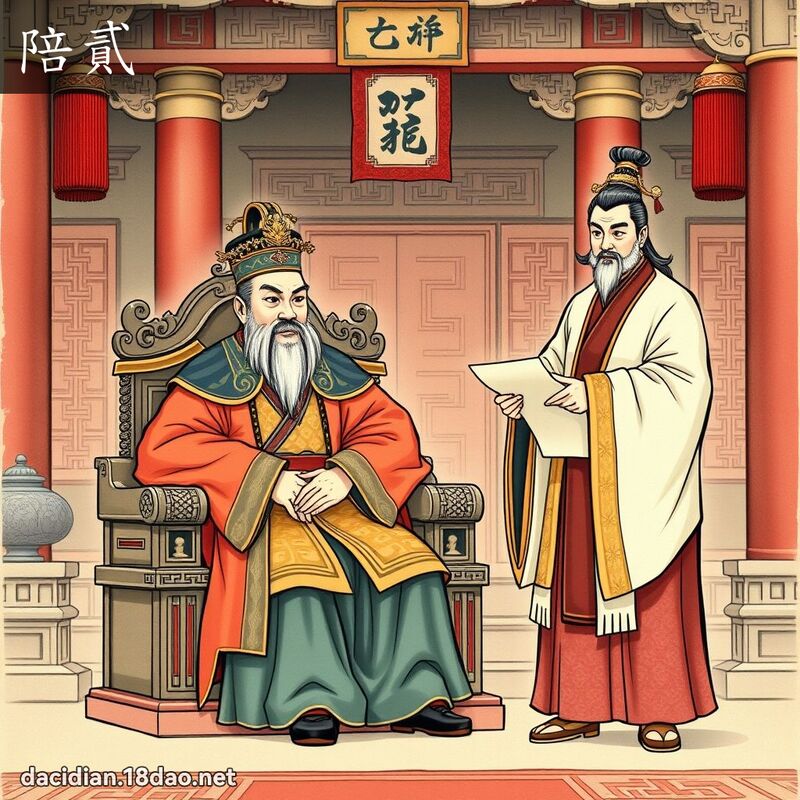 陪貳 - 國語大辭典配圖