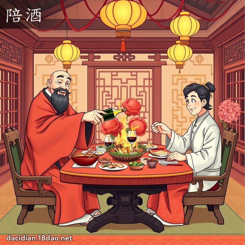 陪酒 - 国语大辞典配图
