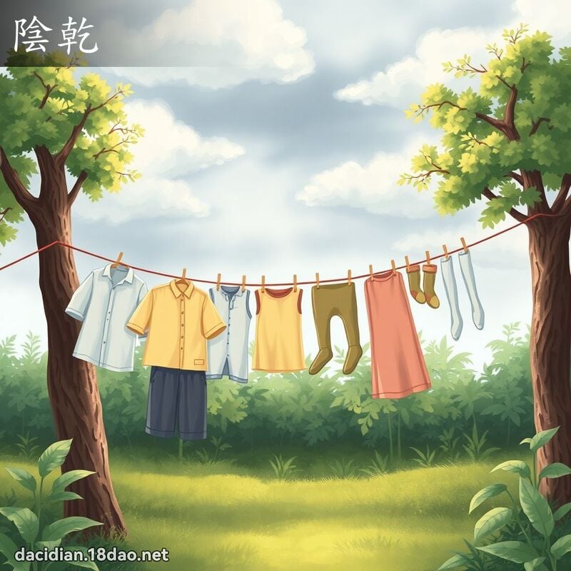 阴干 - 国语大辞典配图
