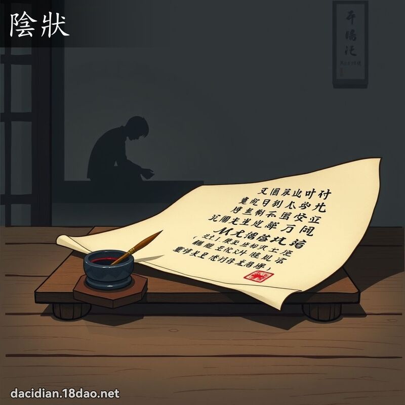 陰狀 - 國語大辭典配圖