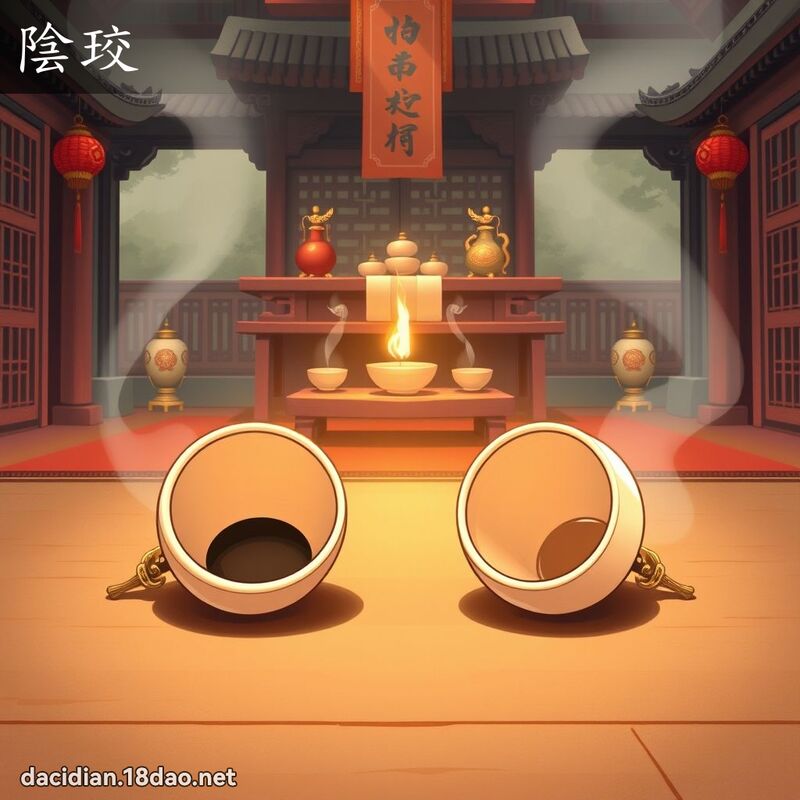 陰珓 - 國語大辭典配圖