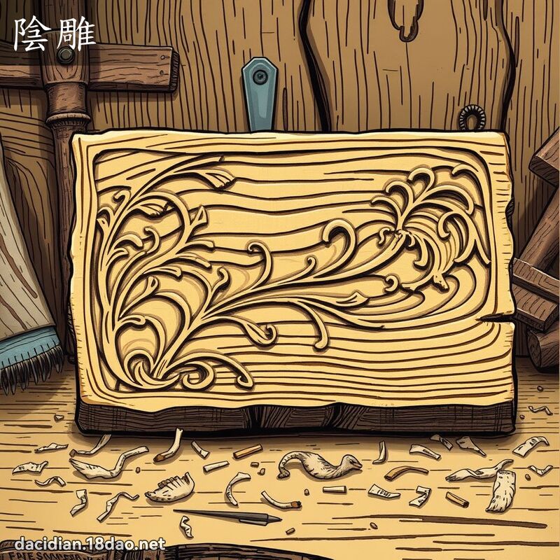 陰雕 - 國語大辭典配圖
