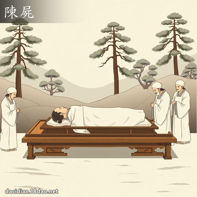 陳屍 - 國語大辭典配圖