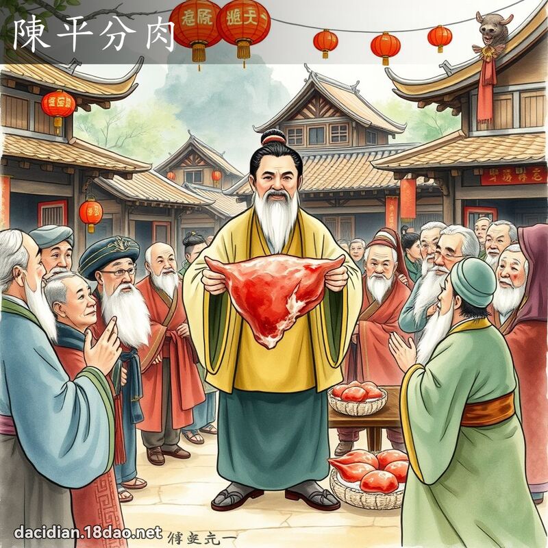 陳平分肉 - 國語大辭典配圖