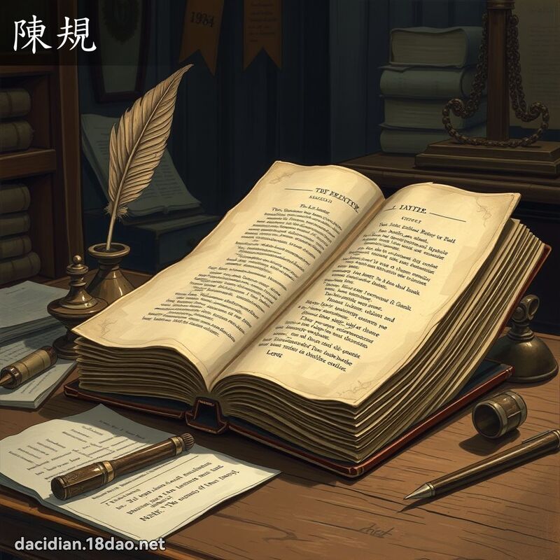 陳規 - 國語大辭典配圖
