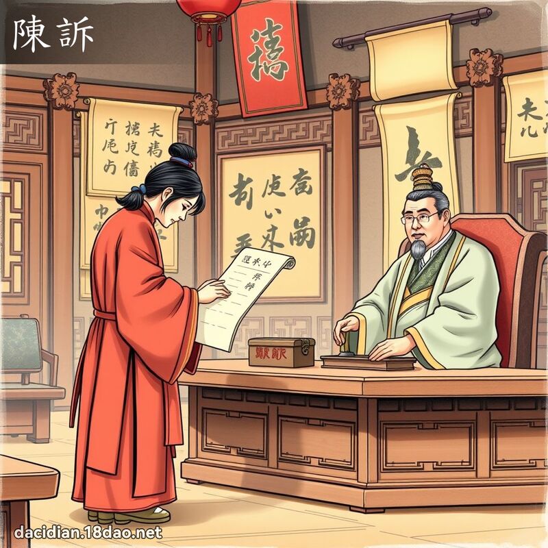陈诉 - 国语大辞典配图
