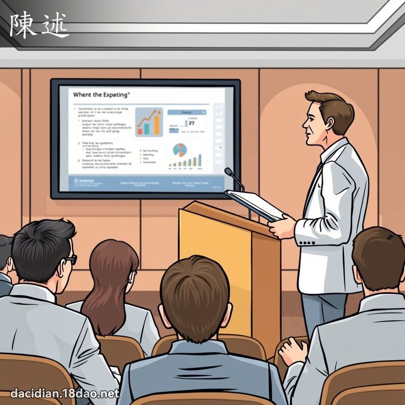 陈述 - 国语大辞典配图