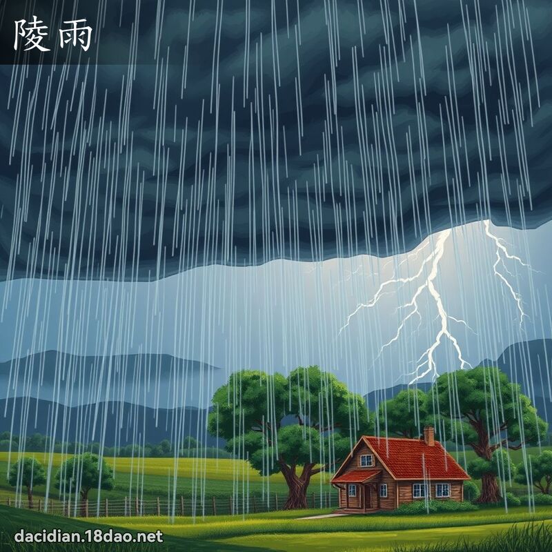 陵雨 - 国语大辞典配图