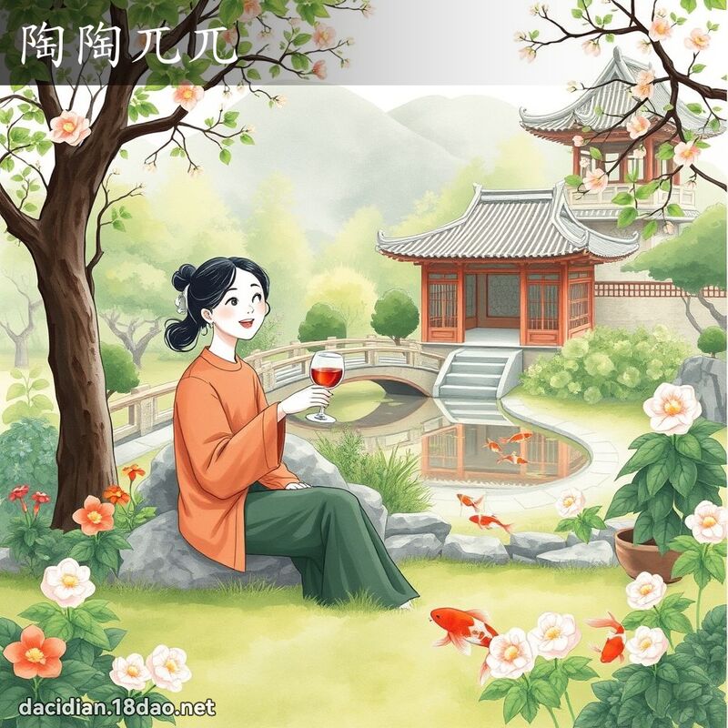 陶陶兀兀 - 国语大辞典配图