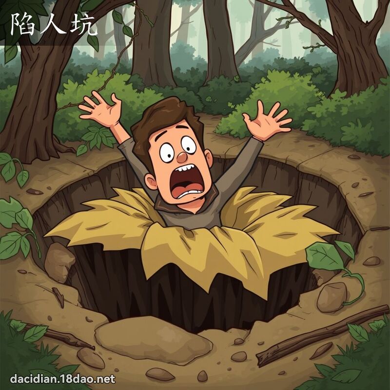 陷人坑 - 国语大辞典配图