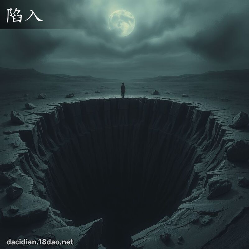 陷入 - 國語大辭典配圖