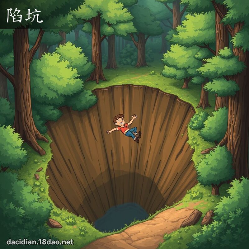 陷坑 - 国语大辞典配图