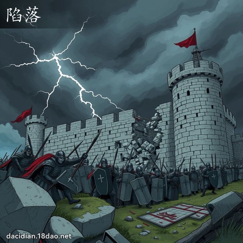 陷落 - 國語大辭典配圖