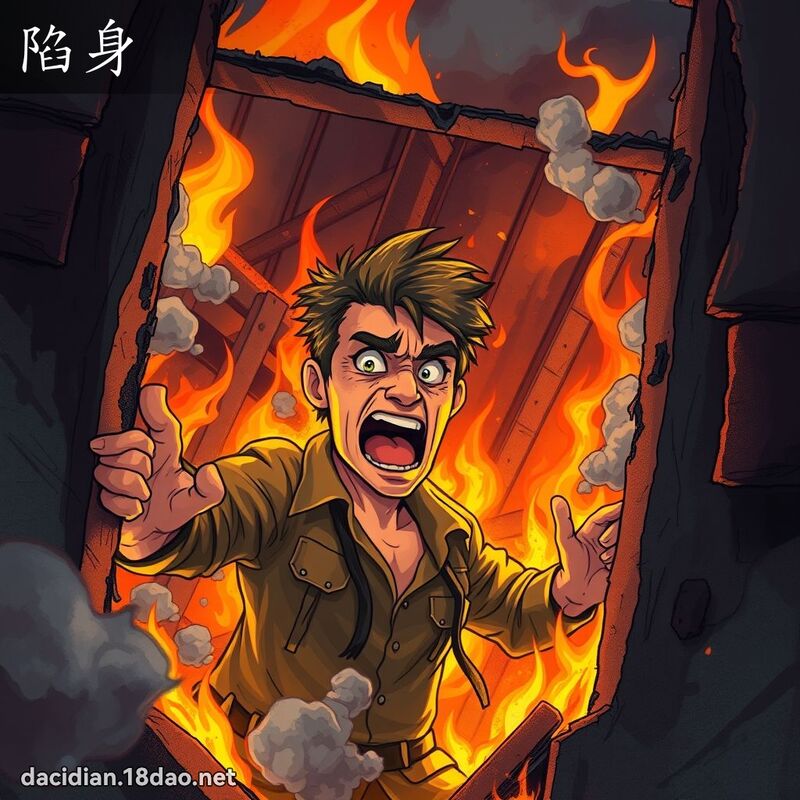 陷身 - 國語大辭典配圖