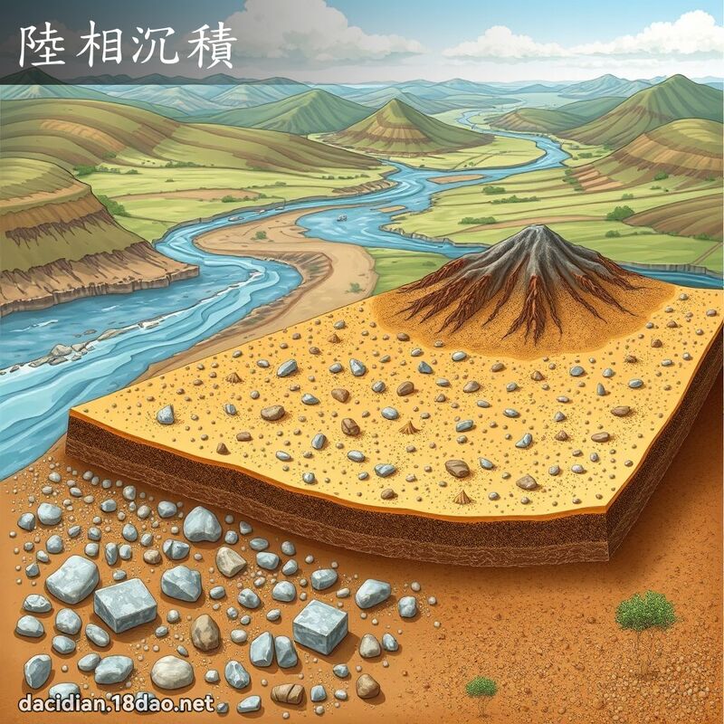 陸相沉積 - 國語大辭典配圖
