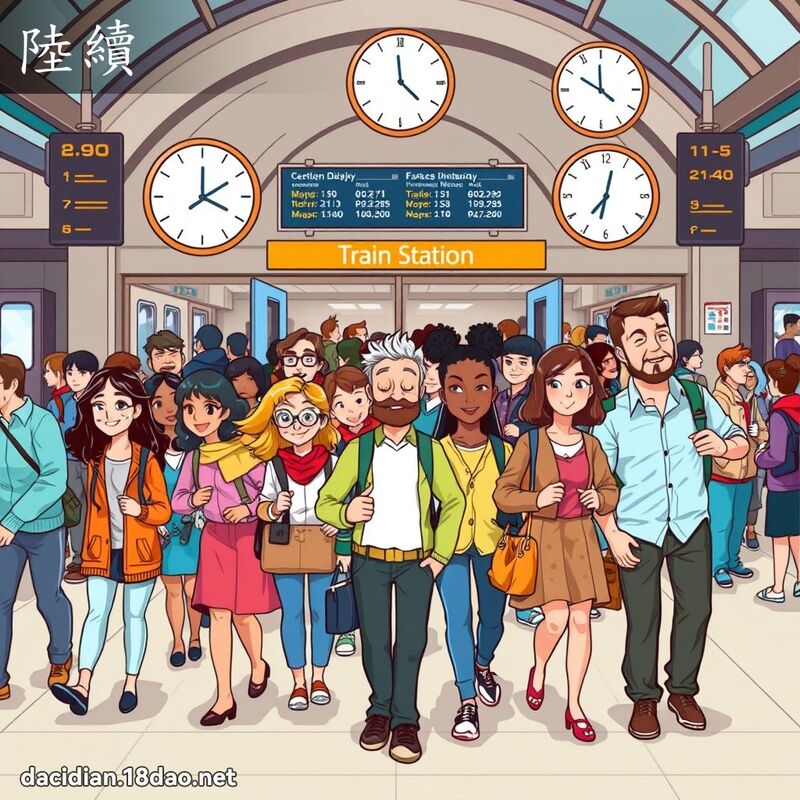 陆续 - 国语大辞典配图