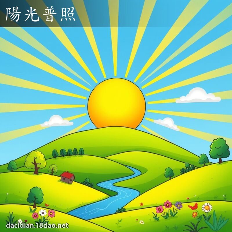 陽光普照 - 國語大辭典配圖