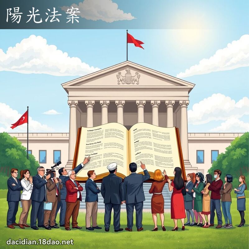 阳光法案 - 国语大辞典配图