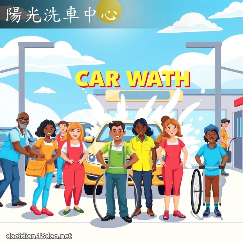 阳光洗车中心 - 国语大辞典配图