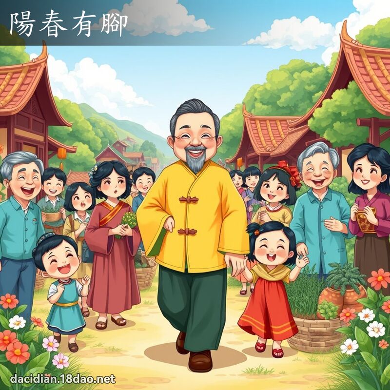 陽春有腳 - 國語大辭典配圖