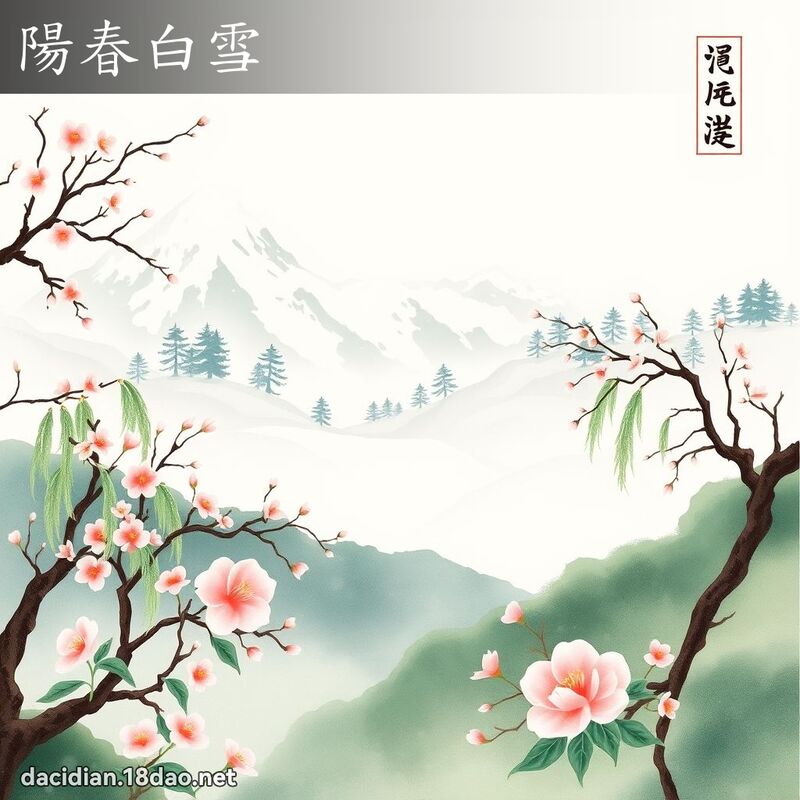 陽春白雪 - 國語大辭典配圖