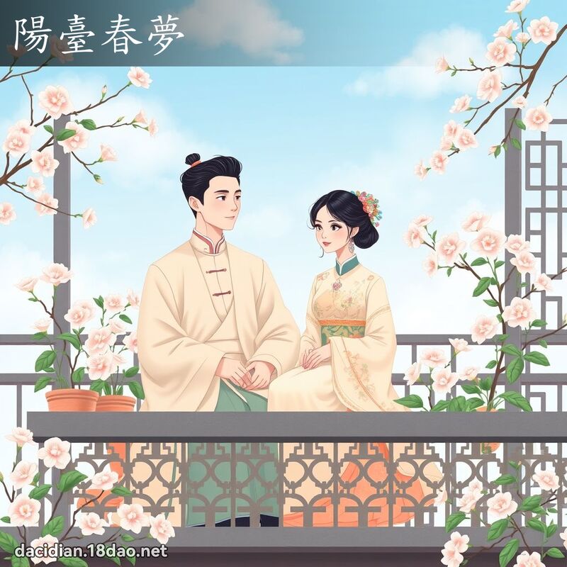 陽臺春夢 - 國語大辭典配圖