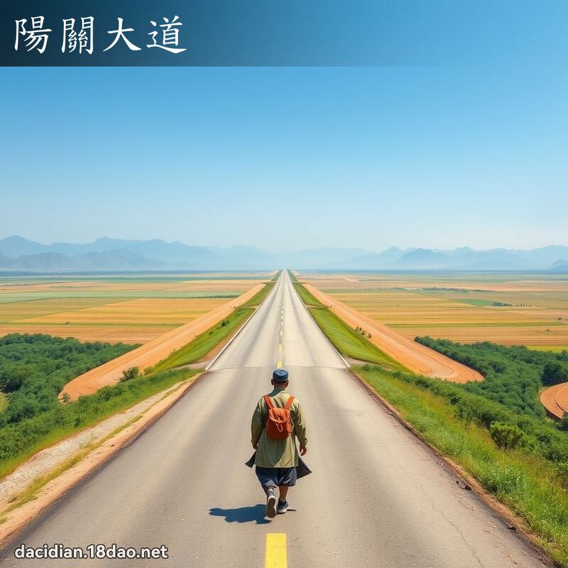 陽關大道 - 國語大辭典配圖