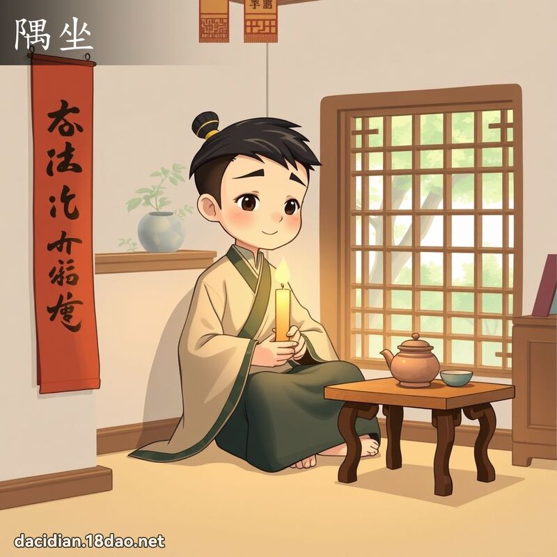 隅坐 - 国语大辞典配图