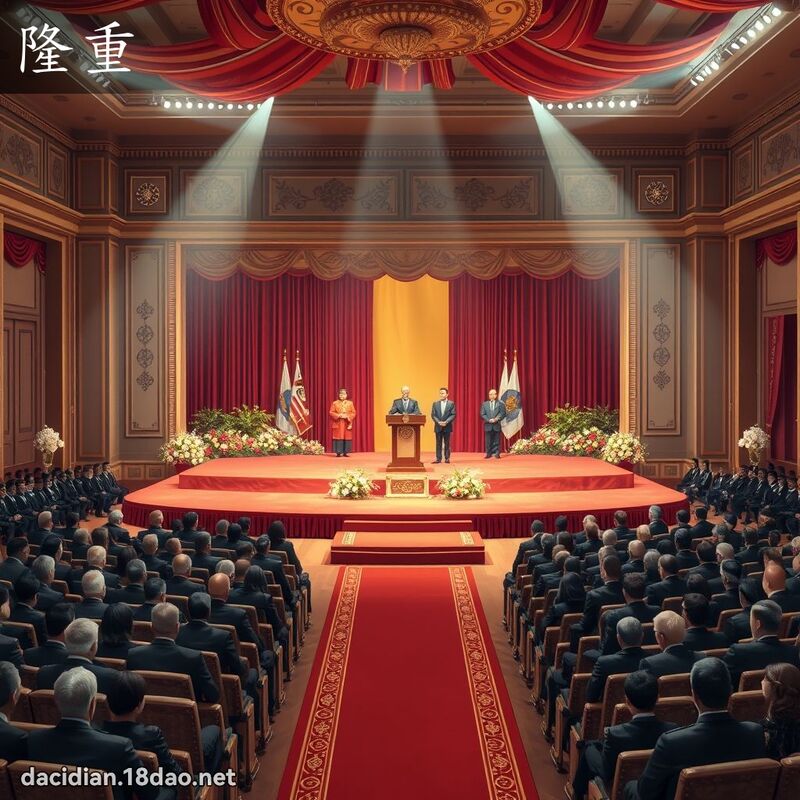 隆重 - 國語大辭典配圖