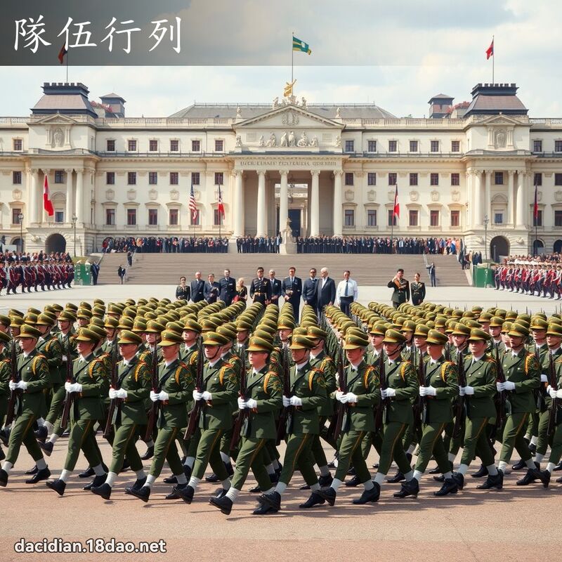 队伍行列 - 国语大辞典配图