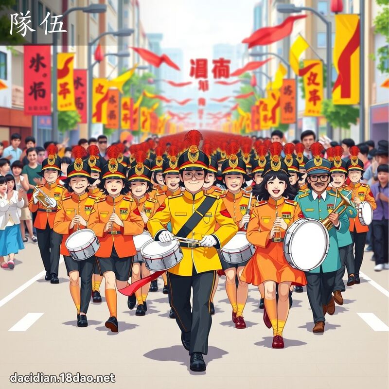 隊伍 - 國語大辭典配圖