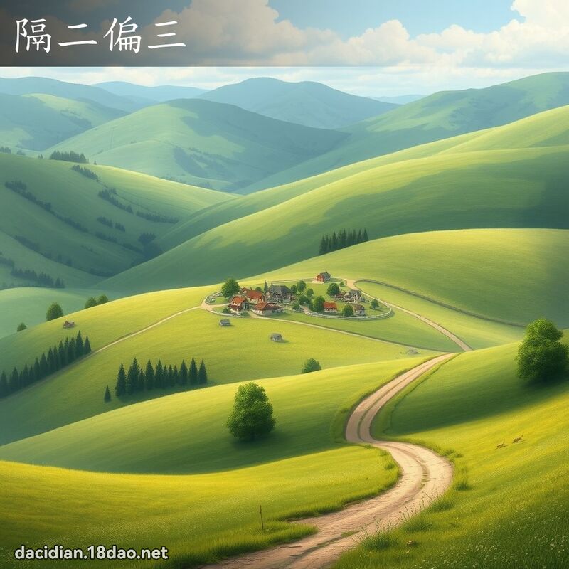 隔二偏三 - 国语大辞典配图