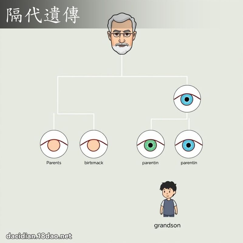 隔代遺傳 - 國語大辭典配圖