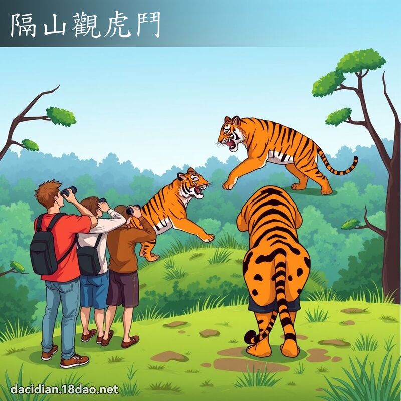 隔山觀虎鬥 - 國語大辭典配圖